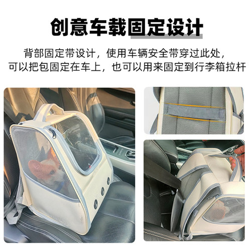 猫背包双肩太空舱猫包外出便携幼猫小狗宠物包夏季透气猫咪外出包 - 图2