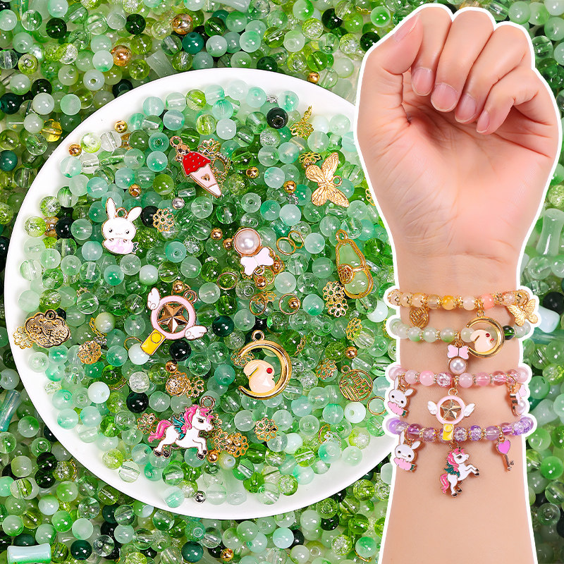 琉璃串珠手工diy材料包手链饰品配件项链手串儿童益智玩具串珠子,淘宝优惠券,粉丝福利购,淘宝优惠卷