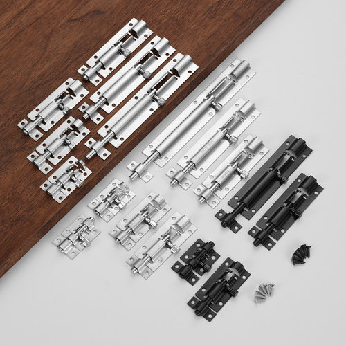 304不锈钢小方插销加厚门栓锁扣木门窗户卫生间明装防盗小号门闩 - 图2