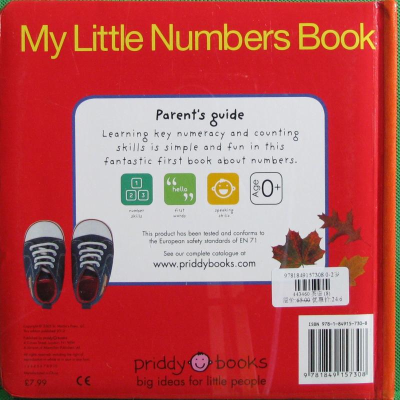 My Little Numbers Book by Roger Priddy木板书Priddy Books我的数字书 - 图0