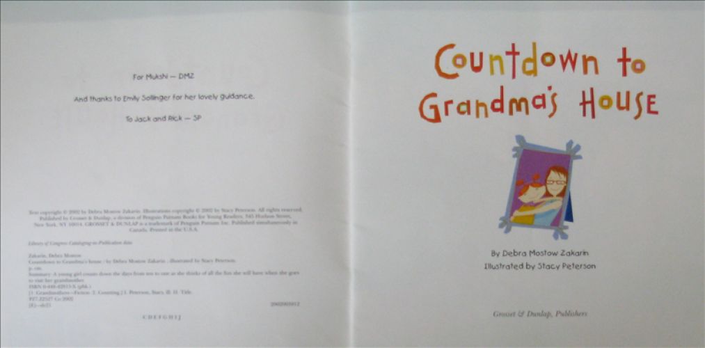 Countdown to Grandma's House  by Debra Mostow Zakarin平装Grosset  Dunlap奶奶家倒计时 - 图1