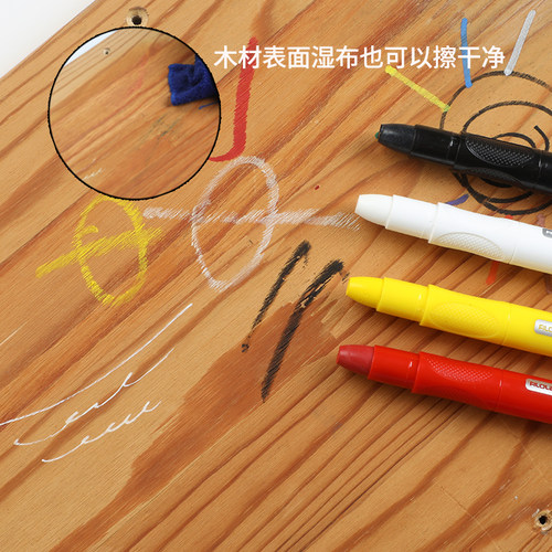 日式Filolang费洛朗工业记号笔木材墙面钢板轮胎涂鸦笔湿布可擦水性标记点位笔制衣点位划线WSC固体水溶蜡笔 - 图2