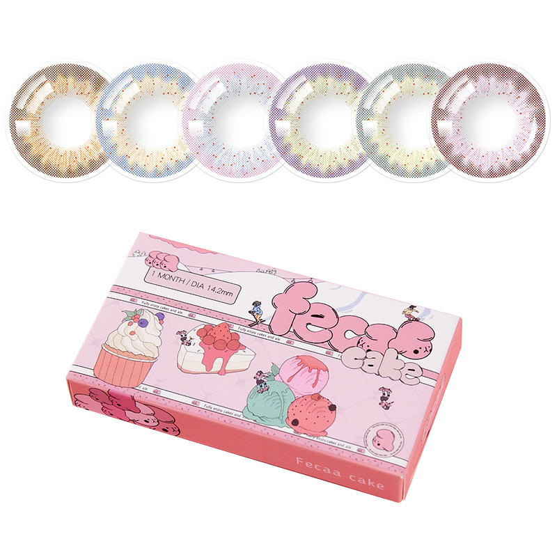 特价清仓】Fecaa绯可美瞳月抛2片装大小直径蓝棕灰彩色隐形眼镜T 特价清仓】Fecaa绯可美瞳月抛2片装大小直径蓝棕灰彩色隐形眼镜T