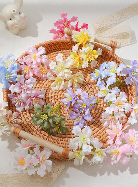 仿真樱花假花簪花学士帽装饰绢花