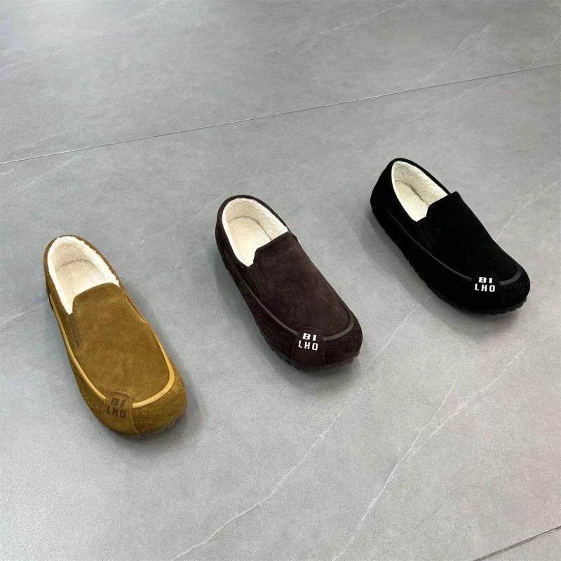 聚多金尊貴品質冬季加絨加厚保暖棉鞋厚底男豆豆鞋雪地靴一腳蹬,淘宝优惠券,粉丝福利购,淘宝优惠卷