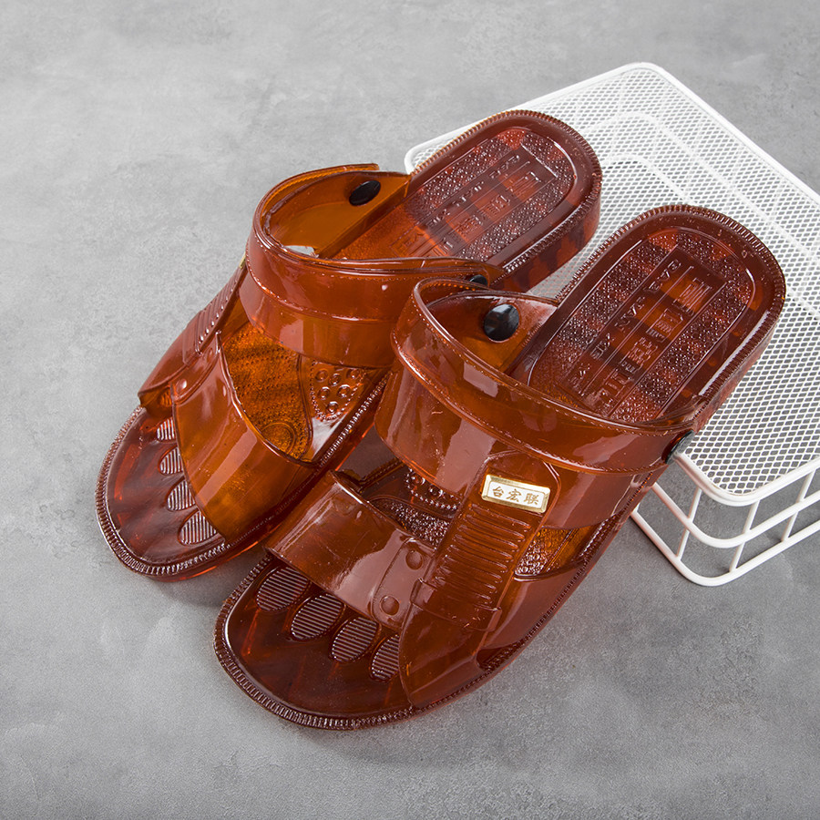 牛筋男凉鞋夏外穿时尚复古防滑耐磨熟胶防臭休闲牛筋凉拖鞋两用男,淘宝优惠券,粉丝福利购,淘宝优惠卷