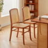 Pure solid wood rattan dining chair real rattan imitation rattan