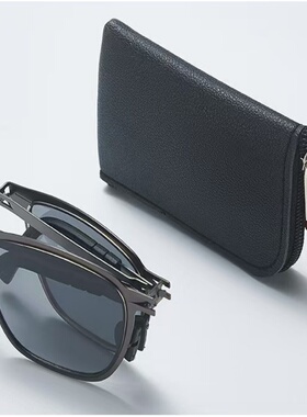 品牌折叠偏光太阳镜男款不锈钢开骑电车司机驾驶防紫外线时尚墨镜