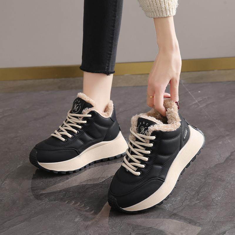 商场同款加绒休闲鞋女款2025冬季新款高帮保暖棉鞋厚底防滑阿甘鞋,淘宝优惠券,粉丝福利购,淘宝优惠卷