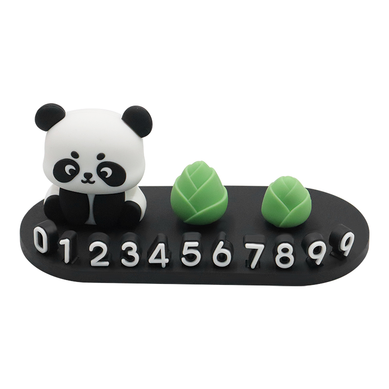 车载创意临时停车号码牌可爱熊猫汽车挪车电话牌车内装饰移车摆件,淘宝优惠券,粉丝福利购,淘宝优惠卷