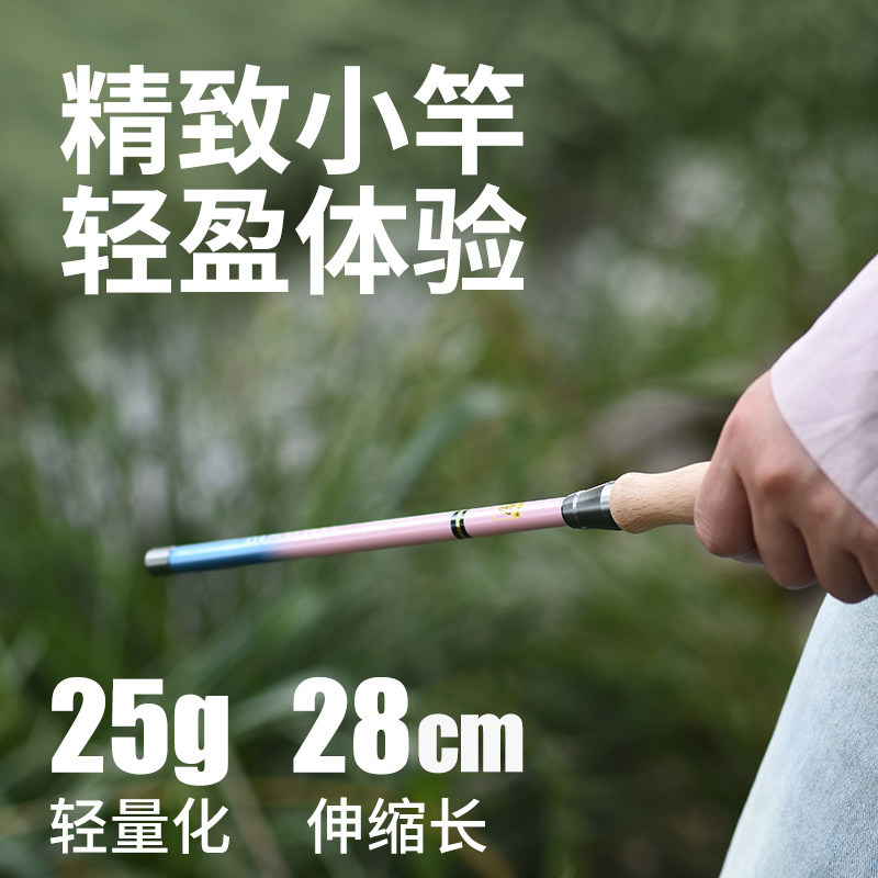 儿童小物钓鱼竿套装迷你小手竿短节钢笔溪流竿超轻超细微物钓虾竿,淘宝优惠券,粉丝福利购,淘宝优惠卷
