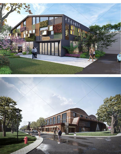 废弃工厂厂房仓库改造办公楼创意园区商业街建筑SU模型CAD施工图 - 图2