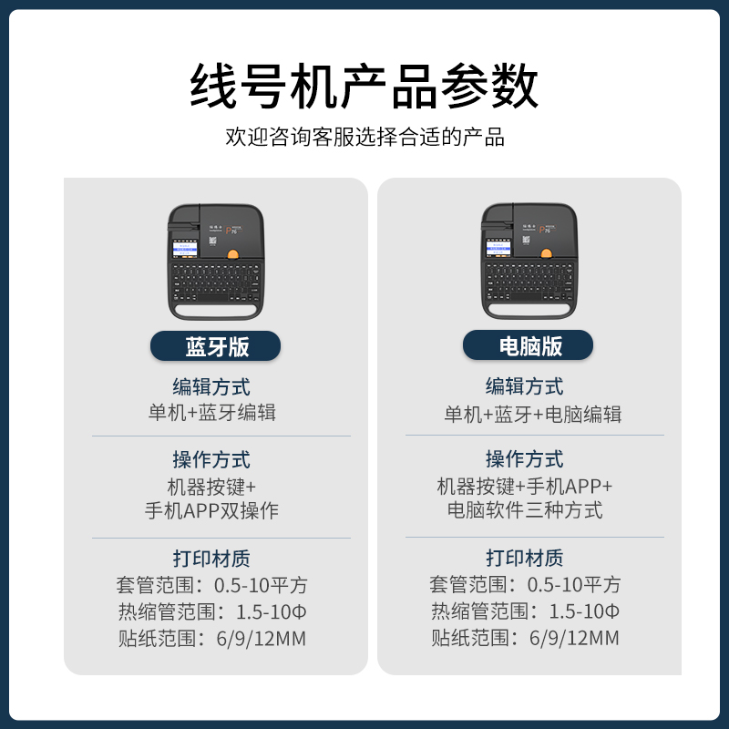 【官方旗舰】贴博士P70线号打印机号码管PVC套管贴纸全自动手持号码机打号机热缩管线标打码机P76电子线号机-图1