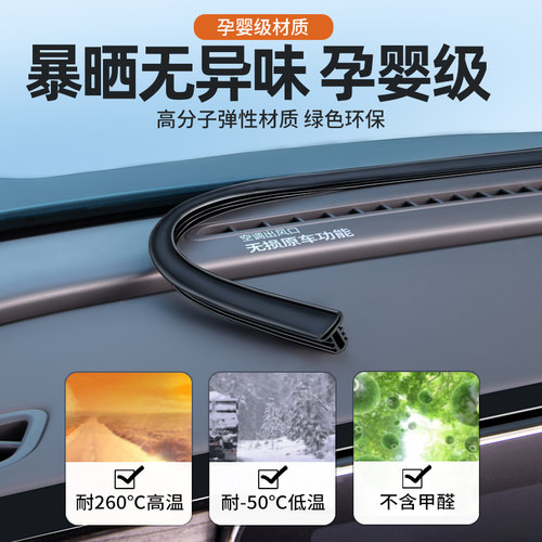 比亚迪元plus/up/pro唐l/dmi/ev海狮07汽车中控台隔音密封条胶条 - 图2