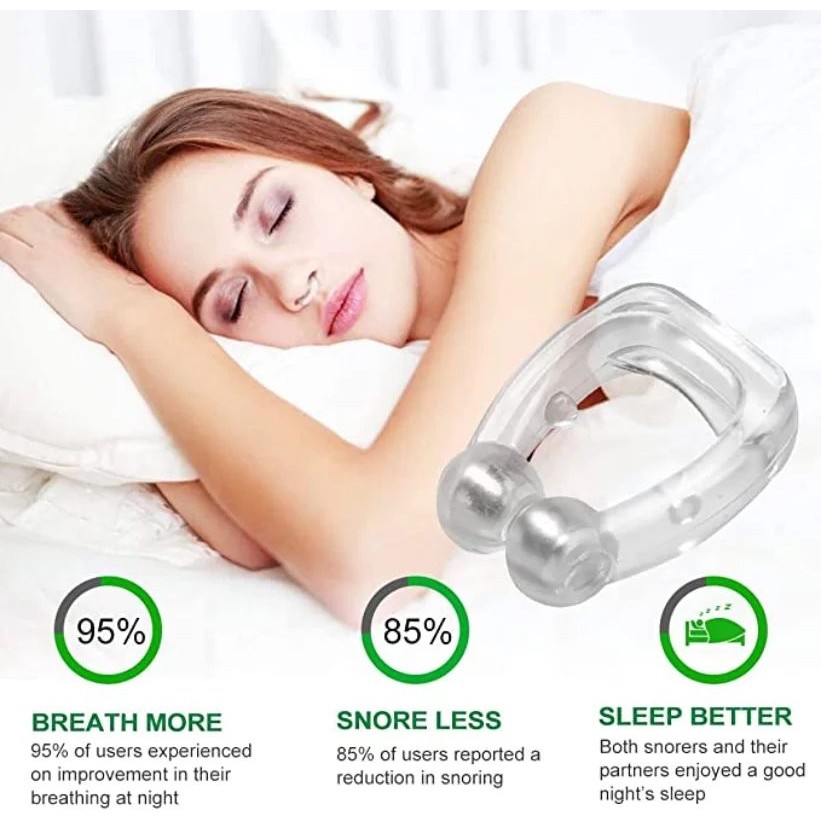 Anti Snoring Device Silicone Nose Clip Magnetic Sleep Tray S - 图0
