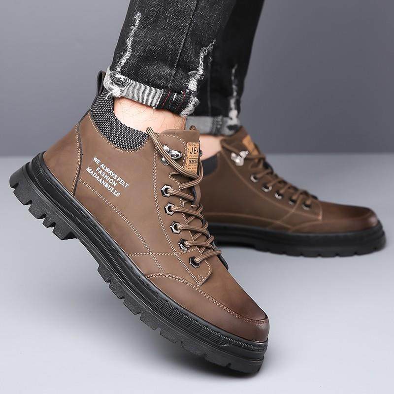 勃牛男鞋高档飞行员休闲鞋男牛皮缓震鞋子路咖斯男士真皮保暖棉鞋,淘宝优惠券,粉丝福利购,淘宝优惠卷