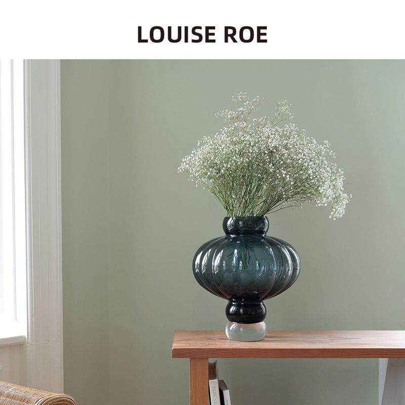 Louise Roe丹麦进口玻璃花瓶ins风 灯笼造型花器客厅摆件家居饰品 - 图0