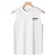 100% pure cotton wide shoulder vest men's summer loose crane sleeveless fitness sports short T-shirt base sweat shirt