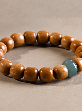 檀香木翡翠手链男女款