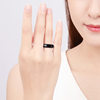 Authentic natural A-grade jadeite ink jade ring for men and women couples ring jade ring hand jewelry jade