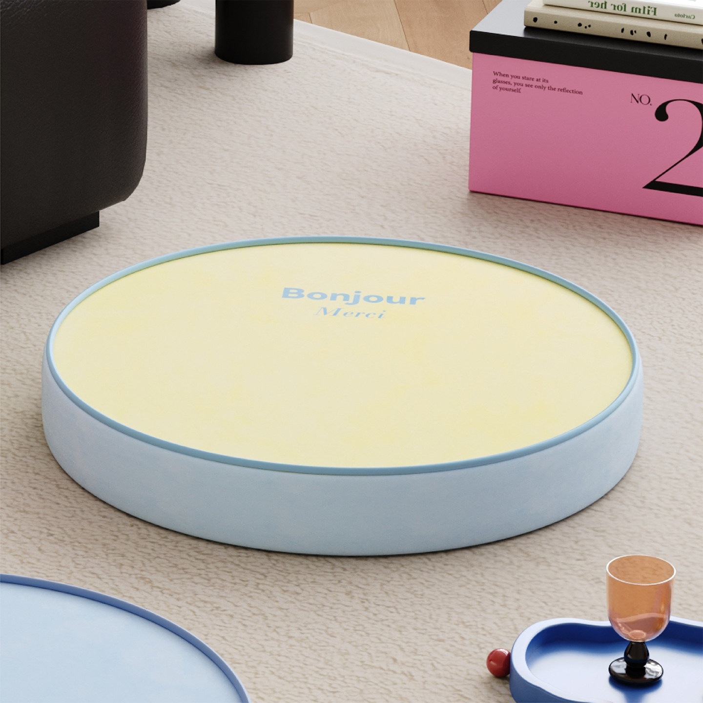 Solid color macaron futon cushion lazy floor cushion