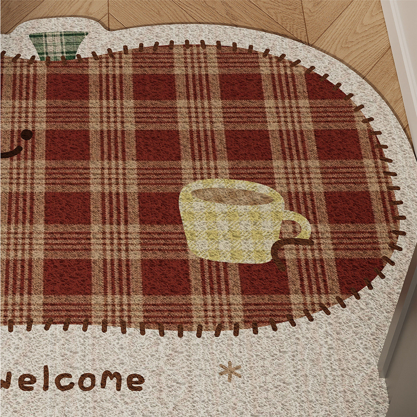 新年复古拼布入户地垫丝圈防滑耐脏大门口门外进门脚垫可自由裁剪,淘宝优惠券,粉丝福利购,淘宝优惠卷