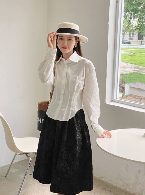 Green striped single-breasted elegant waisted lapel cardigan