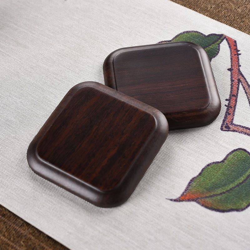 黑檀木杯垫茶杯垫功夫茶具茶道会客高端杯托茶桌隔热茶托茶垫套组,淘宝优惠券,粉丝福利购,淘宝优惠卷