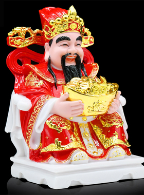 神像招财供奉摆件汉白玉