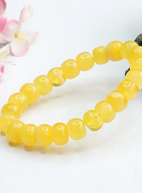 天然蜜蜡手串金绞蜜俄料琥珀手链珠宝新中式民族风男女士饰品礼物