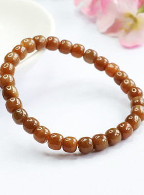 天然和田玉手串糖玉桶珠手链玉石珠宝 新中式民族风手饰品礼物