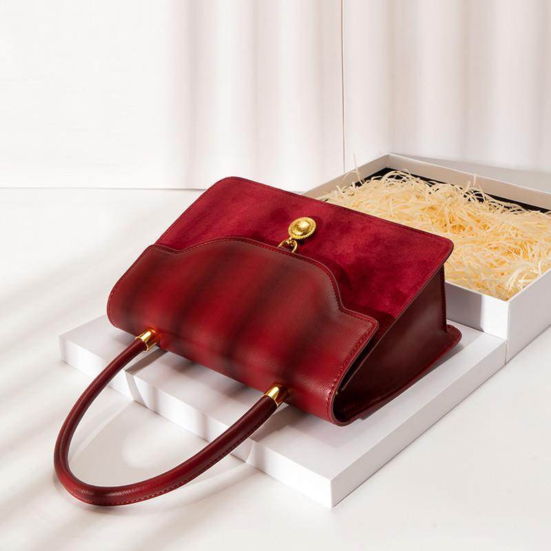 红色丝绒婚包斜挎小方包高级感手提秀禾服订婚新娘包,淘宝优惠券,粉丝福利购,淘宝优惠卷