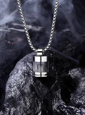 中国航天星域密码Y系列 创意陨石钛钢项链吊坠 潮酷男士饰品礼物