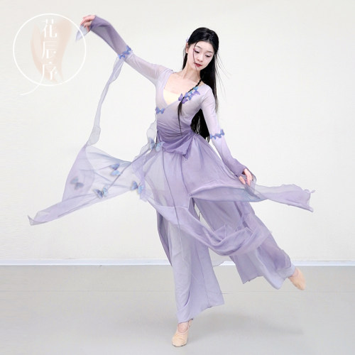 花辰序2026新款古典舞蹈服装女渐变纱衣中国舞仙气飘逸绝美演出服 - 图1