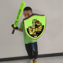 Children Taekwondo Sword Shield Rider Shield Training Equipment Sponge Sword Foam Soft Fighting Short Soldier Martial Arts Soldier Road Stick