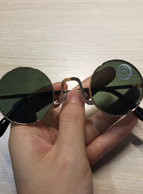 复古水晶石头眼镜小圆框太子镜抖音直播眼镜时尚装饰平光眼镜