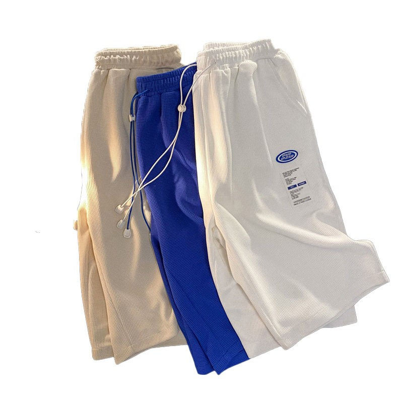 华夫格短裤男夏季新款高级感休闲裤 启乘休闲裤