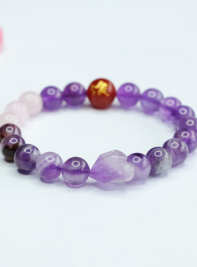 天然九紫离火多宝水晶手链红玛瑙辰龙手串女士款时尚个性手饰品