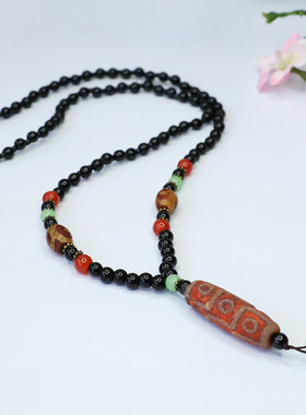 九眼天珠玛瑙项链玉髓藏式民族风首饰吉祥纳福手饰品情侣闺蜜礼物