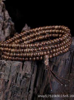 越南芽庄黄油格沉香男女款圆珠珠手链手串香韵甘醇士吉祥纳福礼物