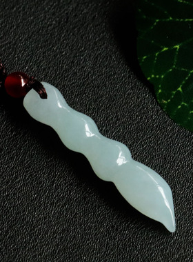 天然缅甸A货翡翠毛笔吊坠珠宝玉石男女民族风文昌笔考试升学礼物