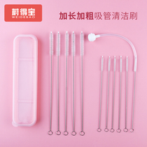 10 straw brushed milk bottle straw cleaning brush slim water glass cleaning straw small hair brush bottle nipple brush