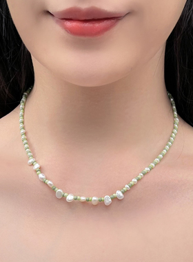 JOLIENANA/多巴胺穿搭项链/天然珍珠青藤薄荷系列多彩夏日