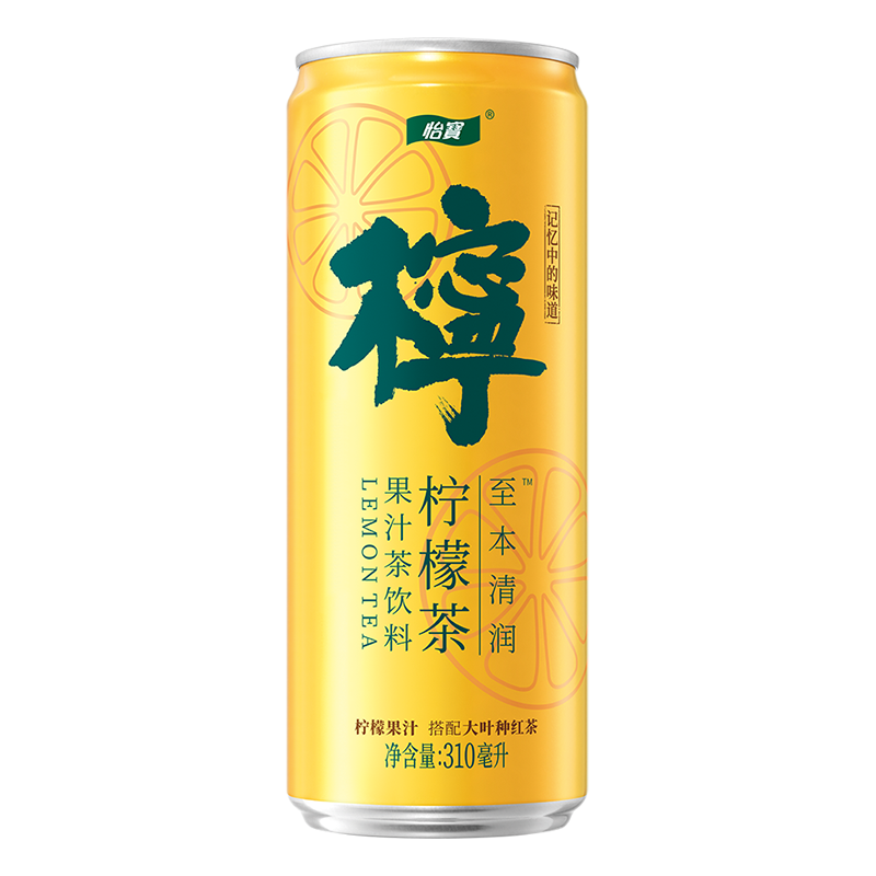 怡宝至本清润柠檬茶饮料310ml*12瓶CAN罐装新年红色喜庆送人包装 - 图2