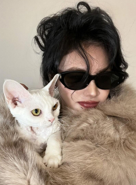 GM春夏街拍2025新款高级感网红太阳镜猫眼黑色遮阳防紫外线墨镜男