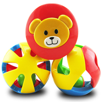 Baby boy rocking the bell hand grip ball 3 pieces of bell Bell Balls Early Teach Puzzle Toddler Toy Dingball