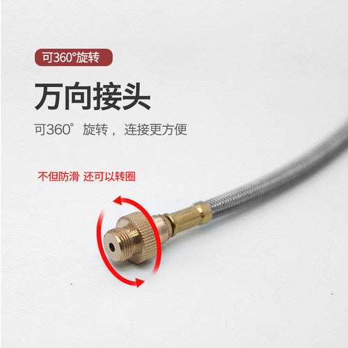 步林户外炉头炉具使用煤气罐转接管家用液化气瓶连接管钢罐转换头 - 图1