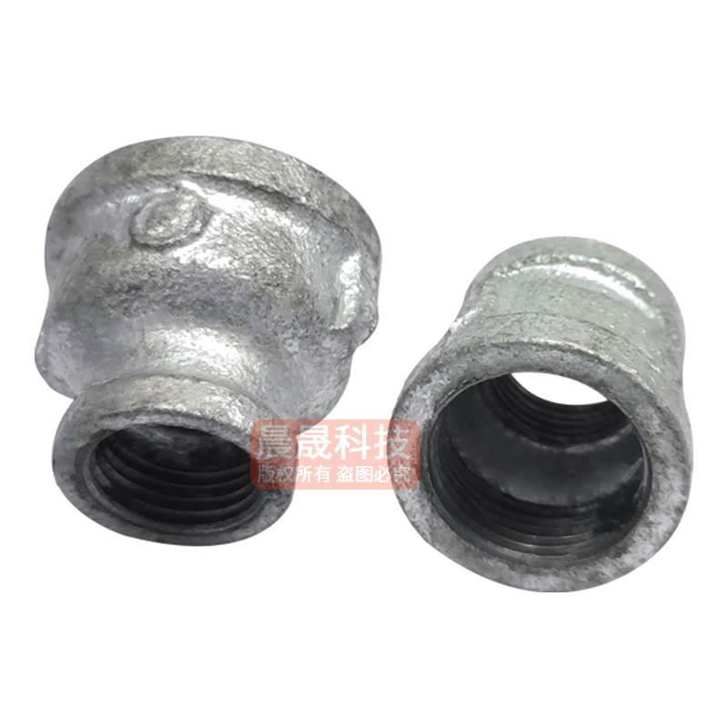 镀锌异径直通大小头直接内丝管箍接头4分6分1寸DN15水管玛钢管件 - 图2