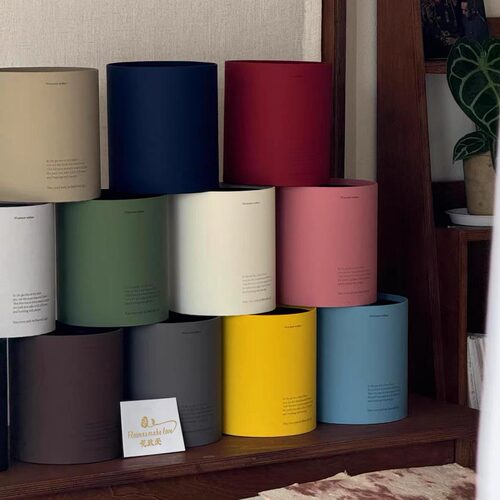 高级磨纱肤感抱抱桶浪漫玫瑰插花桶磨砂质感包装桶花艺礼品礼物盒 - 图0