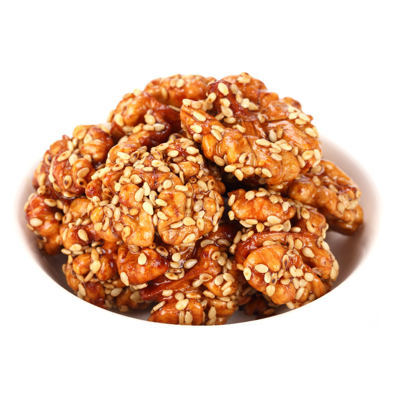 琥珀核桃仁500g净重罐装蜂蜜小零食 淘味蕾食品核桃仁